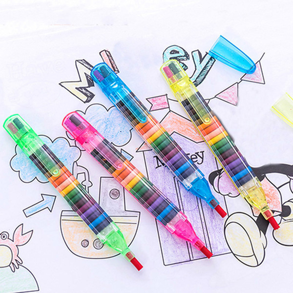 100PCS Children Painting Toys Colorful Wax Crayon Baby Funny Creative Educational Oil Pastels Kids Multicolor Graffiti Pen Art Gift AIJILE