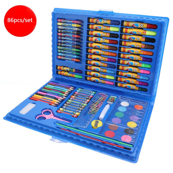 86Pcs/Set Kids Educational Toys Painting Tool Set Drawing Graffiti Toys Watercolor Pen Set Creative Painting Supplies Art Sets