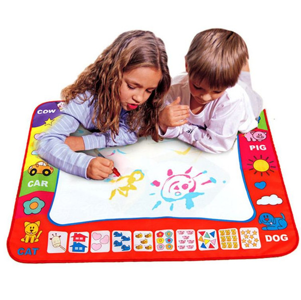 80 x 60cm Baby Kids Add Water with Magic Pen Doodle Painting Picture Water Drawing Play Mat in Drawing Toys Board Gift Christmas