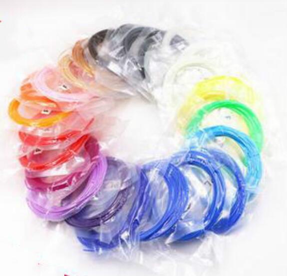 ABS Filament 1.75mm 20pcs per lot and 20 different colors 6 meters each color all 3D Pen 3D Printer, SGS Approval Material