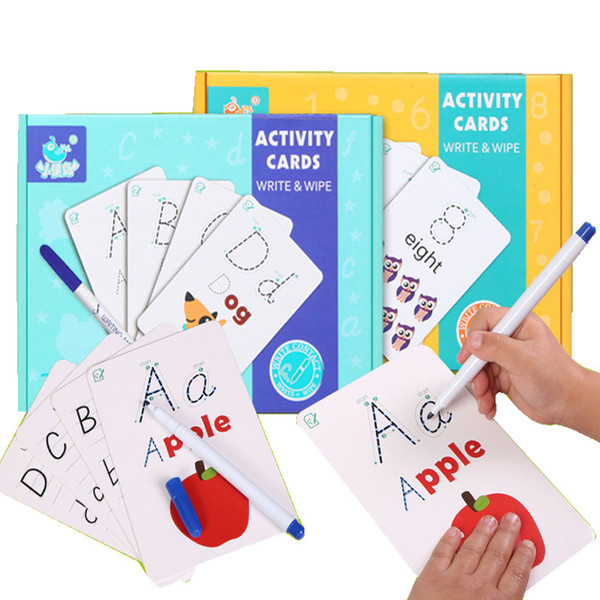 Letter Paper Teach Toy Digital Activity Cards Write Wipe Education Learning Multi-Functional Learn Words Toys Gifts