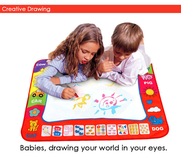 Drawing Toys Water Drawing Play Mat in Drawing Toys Board 80 x 60cm Baby Kids Add Water with Magic Pen Doodle Painting Picture