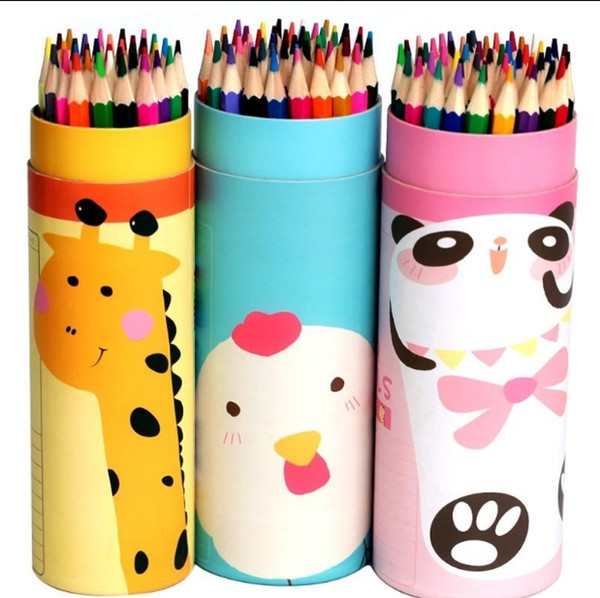 Color pencil primary school students with oil painting brush professional hand-painted color lead set secret garden color pen kindergarten c