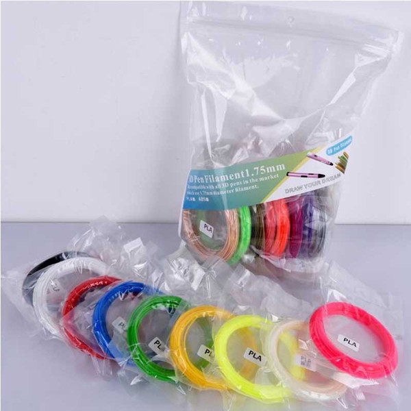 High-Quality ABS/PLA Filament 1.75mm 3d filament 20 different colors 10 Meters each color for 3D printer pen 3d printing toys