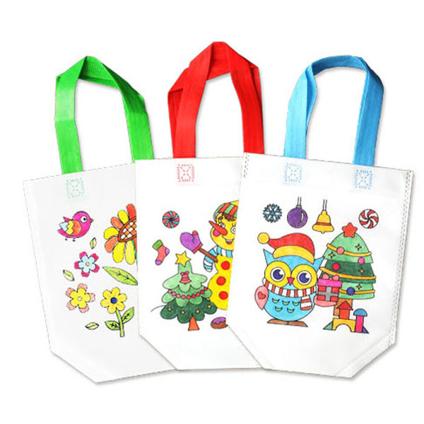 Kids Drawing Graffiti Bag Kindergarten Handbag Toddler Coloring Training Painting Supplies Tool Storage bags Novelty Christmas Gift GGA1699