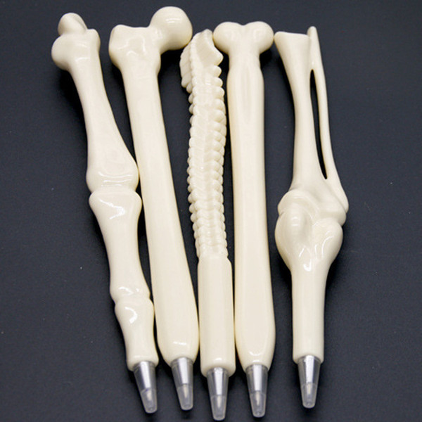 Skeleton Bone Pens Creative novely ball point pen bone shaped pen nurse doctor student Stationery Markers high quality