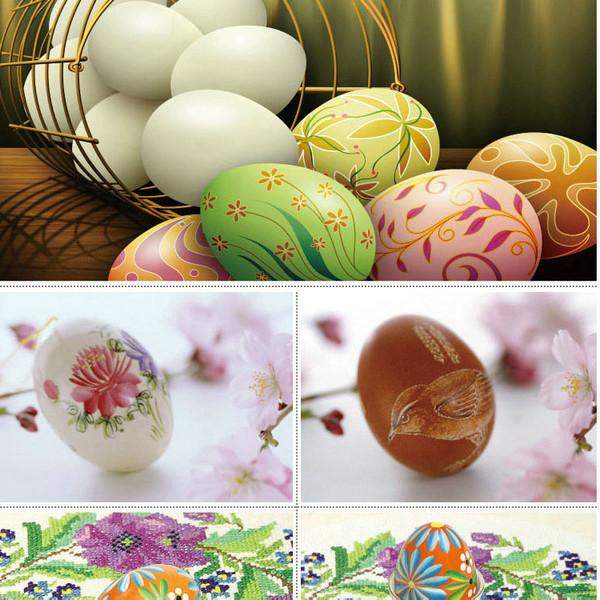 Wholesale Hot Sale 6CM Wooden Imitation Eggs Children DIY Hand-painted Graffiti Toys Easter Gift Learing Drawing Various Colors Mixed