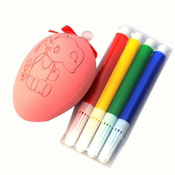 Water Color Pen Egg Kids DIY Painting Color Egg Toy Easter Egg Education Toys Great Gift For Children Christmas