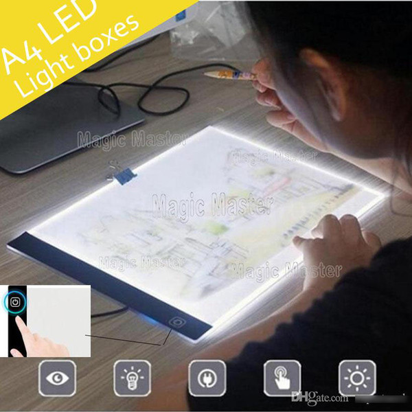 LED Drawing Tablet dimmable Graphic Tablet Writing Painting Light Box Tracing Board Copy Pads Digital Artcraft A4 Copy Table LED Board toy