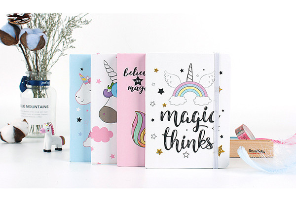 12pcs/lot Unicorn Ruled Notebook Hard Cover Planner Office School Cute Stationery Cartoon Notes For Kids