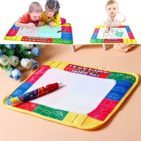 2017 29X19cm Children Painting Canvas Water Drawing Painting Writing Mat Board & Magic Pen Doodle Toy Christmas Gift Whale