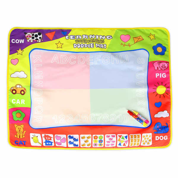 Children Water Canvas Tuba Magic Magical Four Color Water Mat Write Carpet Doodle Baby Toys 80*60