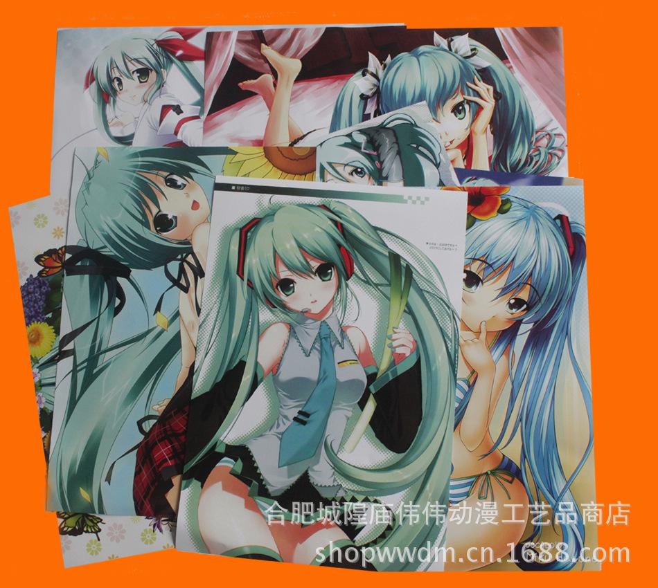 Hatsune Miku anime poster poster poster embossed suit wholesale eight neighboring wholesale selling poster exhibition