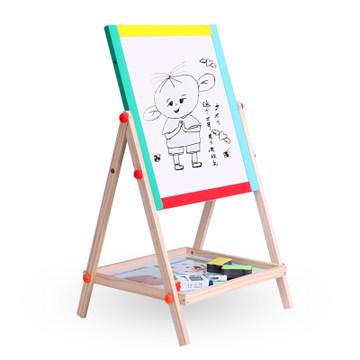 children sketchpad work the blackboard magnetic double wooden panel Graffiti drawing board toys learning educational toys toys for children