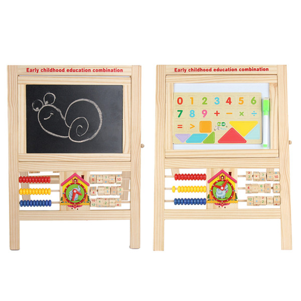 Multi-purpose drawing board Abacus Baby 2-side magnetic drawing board kids arts paint set Early childhood education combination