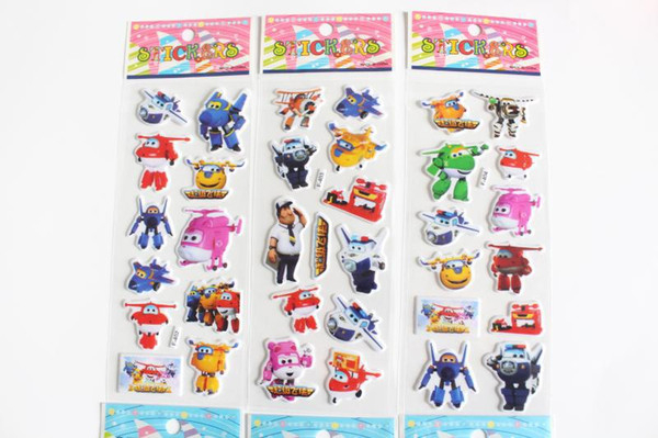 stickers for kids 9 sheets/set Super Wings stickers for kids Home decor on laptop cute car sticker decal fridge doodle toy Superwings