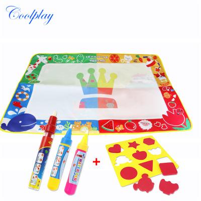 Kids Educational Toys 100*70CM Large Magical Four-color Drawing Water Canvas Water Drawing Paper Graffiti Drawing Board Repeated Use