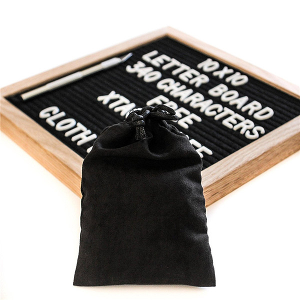 10x10 Inches Black Felt Letter Board 340 Characters White Plastic Letters Free Craft Knife Oak Wood Frame Easels Kids Toys 938