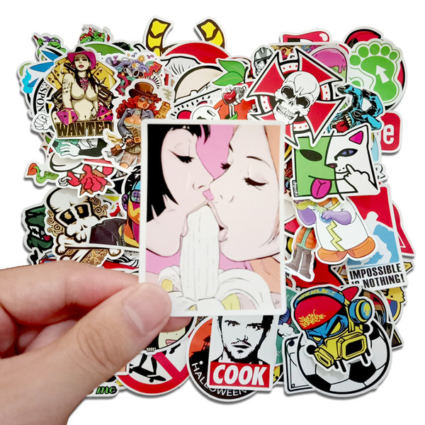 lassic Toys Sticker 100 Pcs Popular Mixed Stickers Will Not Repeated Stickers For Laptop Skateboard Luggage Bicycle Motorcyle Car Bathroo...