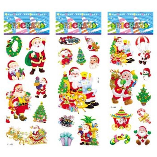 lassic Toys Sticker 6 sheets/set Christmas Santa Snowman Tree stickers for kids Home decor on laptop 3D sticker decal fridge skateboard d...