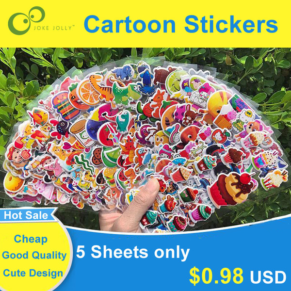 5 Sheets 3D Puffy Bubble Stickers Mixed Cartoon Animals Cars Princess Waterpoof DIY Children Kids Boy Girl Toy Hot Sale GYH 5