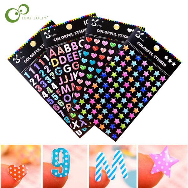 pecial Art Heart Star Number Alphabet Shape Scrapbooking Crystal Stickers Reward Kid Children Fashion Craft GYH Special Art Heart Star Nu...