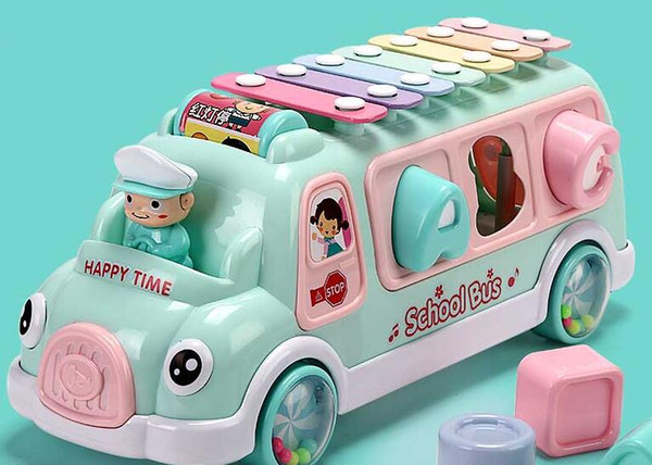 Children's bus driver knocks the piano eight-tone piano baby percussion instrument