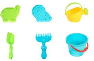 Beach toy play sand play water toy model 7 sets baby bath dig sand shovel bucket kettle car