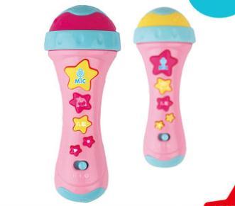 Children's music microphone toy Tom cat variable sound light recording can sing 3-6 year old baby gift