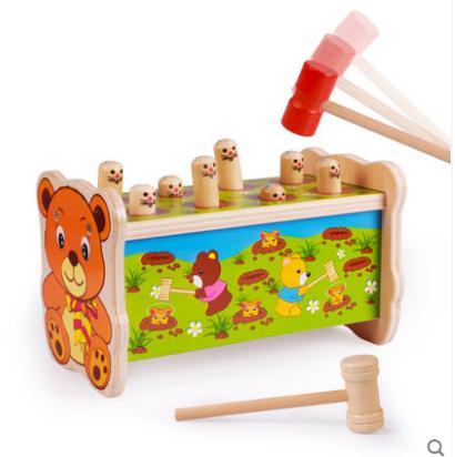 Children's early education toys boys 1-2-3 Monday, the development of a half-year-old female baby benefit intellectual product wooden infant