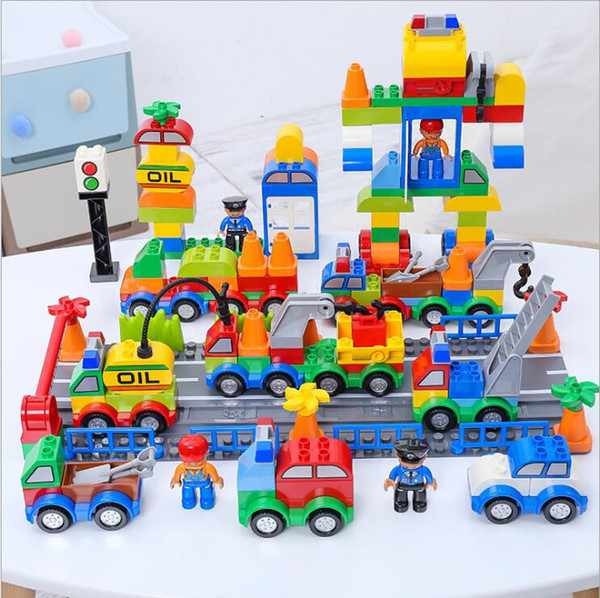 DHL Building Blocks Plastic Digital Box 106 digital train car kids toys Children's toy bricks Educational Intelligence Safe Environmental