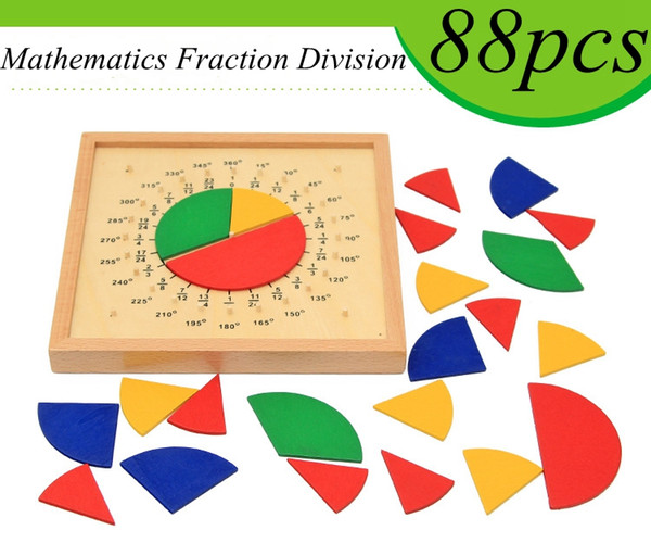 Baby Toys Circular Mathematics Fraction Division Teaching Aids Montessori Board Wooden Toys Child Educational Gift Math Toy