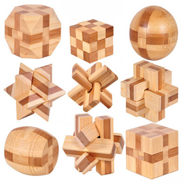 35 pcs 3D Wooden Interlocking Burr Puzzles New Design IQ Brain Teaser Kong Ming LockGame Toy For Adults Kids