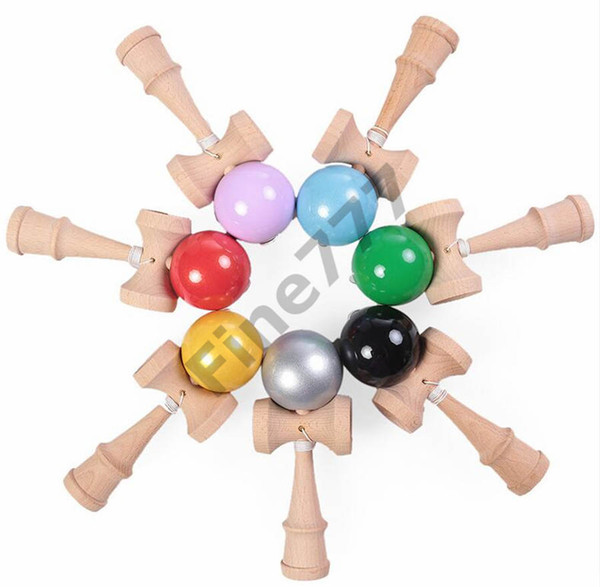 DHL free shipping Big Kendama Ball Japanese Traditional Wooden Toys Many Colors 18.5*6cm Education Gifts Novelty Toys