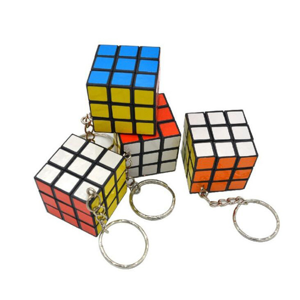 3x3x3cm Mini Magic Cube Puzzle Keychain Magic Game magic Square key ring learning education game cube key rings