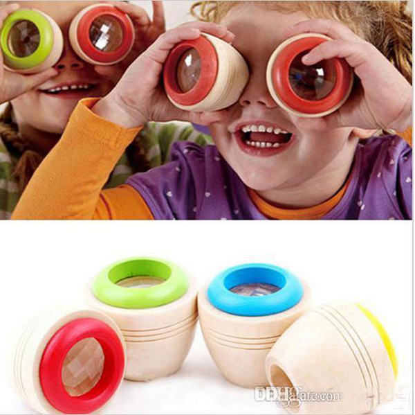 Wood Bee-eye Interesting Effect Magic Kaleidoscope Explore Baby Kids Children Learning Educational Puzzle Toy C004