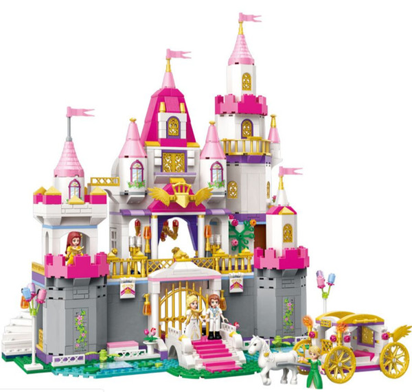 Enlightenment blocks enlightenment city villa blocks 5-8 years old girl assembled toy princess house spelled into the castle model