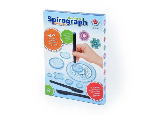 Spirograph Drawing toys set with 3pcs Pens + 22 Accessories Draw Spiral Designs Interlocking Gears & Wheels, For Adults and Kid