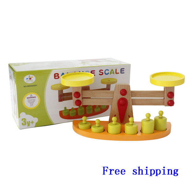 Wooden balance scales, children's intelligence, early education, enlightenment toys and gifts factory direct wholesale