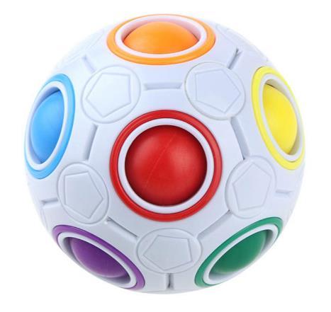 2017 creative New Sale Creative Rainbow Football Creative Ball Children Kids Spherical Magic Cube Toy Learning And Education Puzzle Toys