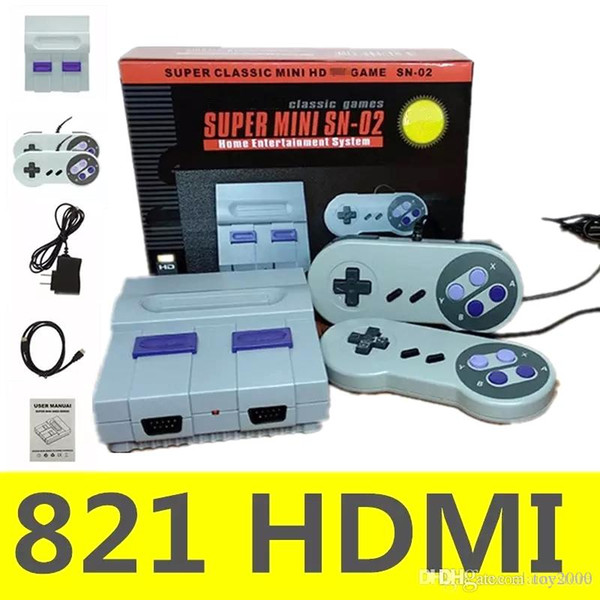 HDMI Out TV Game Console can store 821 games Video Handheld for SNES games consoles toys