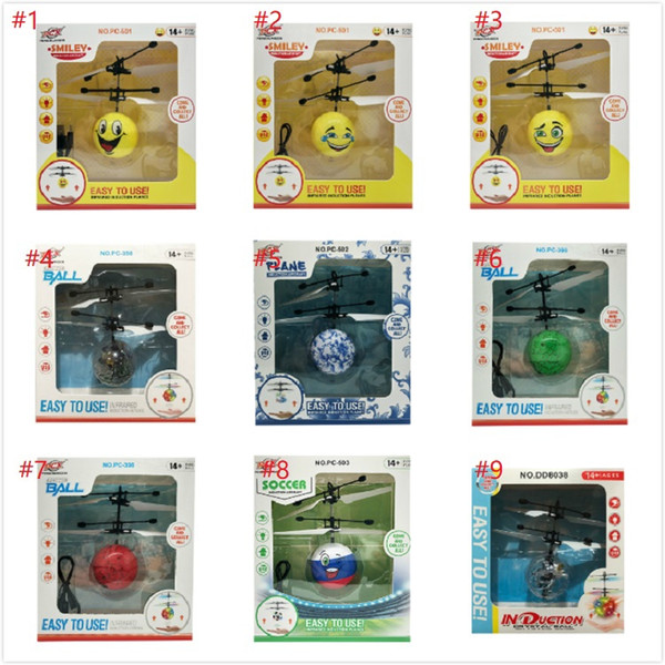 DHL ship RC Drone Flying Ball copter Ball Aircraft Helicopter Led Flashing Light Up Toys Induction Electric Toy sensor Kids Chrismas Gift