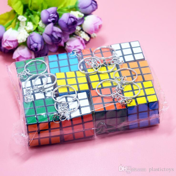 3x3x3cm Mini Magic Cube Puzzle Keychain Magic Game magic Square key ring learning education game cube good Gift toys key rings