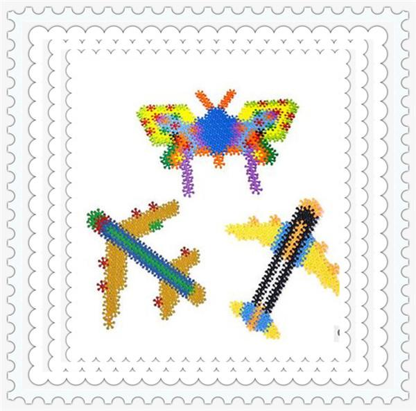 wholesale 200pc Plum type snowflakes early education puzzle Education ToysKindergarten games teaching utensils children gifts