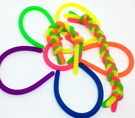 200pcs Diy Decompression woven rope Soft glue rope kids funny toy Improve hands-on ability