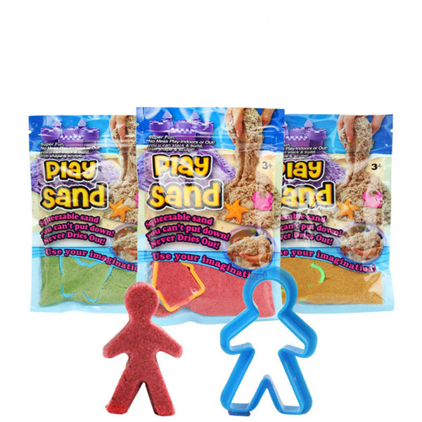 Kids Play Sand Dynamic Artificial Colored Sand Baby Space Sand Children Indoor Funny Toy DIY Educational Toys