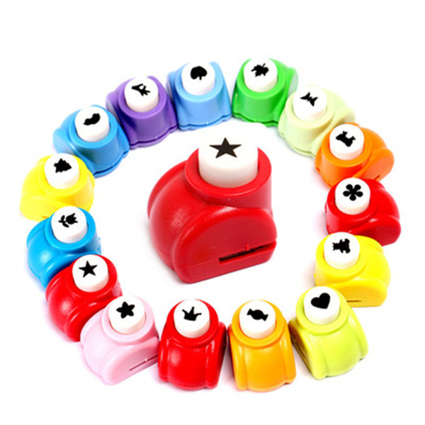 Baby Drawing Toys Child 20 Styles Hole Punch Mini Printing Paper Hand Shaper Scrapbook Tag Card Craft DIY Punch Cutter Tool