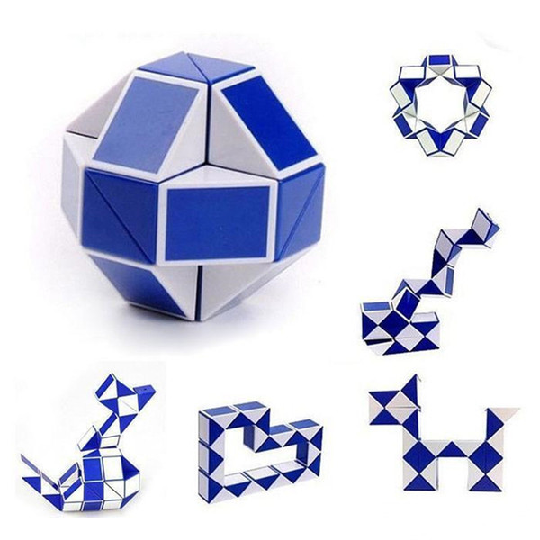 Creative Magic Snake Shape Toy Game 3d Cube Puzzle Twist Puzzle Toy Gift Random Intelligence Toys Educational Puzzle Magic K0224