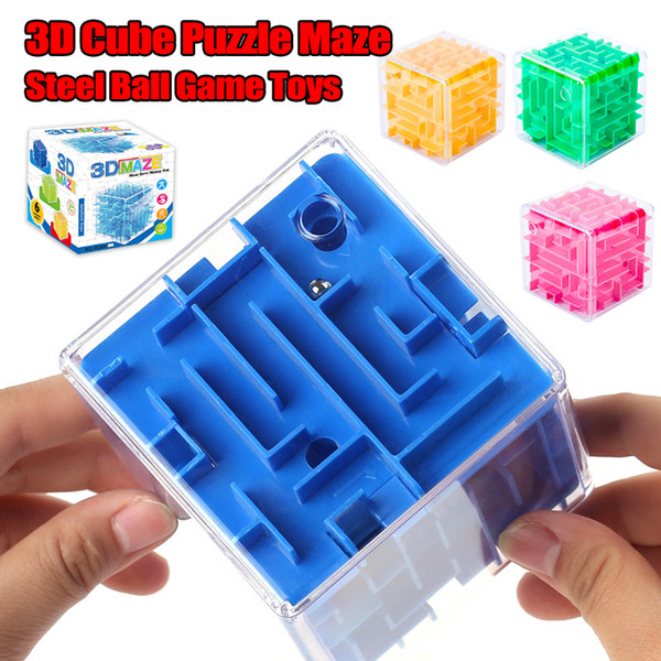 3D Mini speed cube maze Magic Cube Puzzle game Cubes Magic learning toys maze Rolling Ball toys for kids adults funny toy