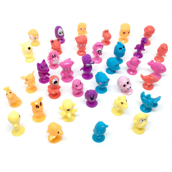 Cute Mini Sucker Dolls Marine Land Strange Animal Cupule Suckers kids Action Toy Capsule Model Suction Cup Puppets